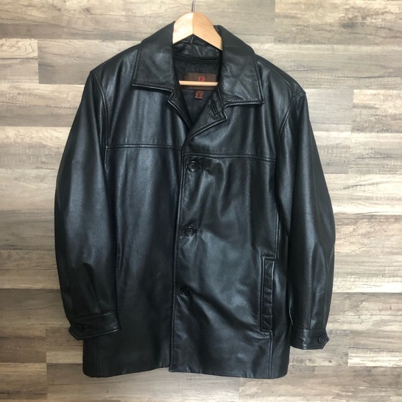 Danier Men's Black Leather Jacket Small - Picture 2 of 12
